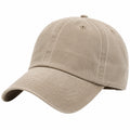 Baseballkappe Einheitsgröße aus Baumwolltwill Beige mit gebogenem Schirm