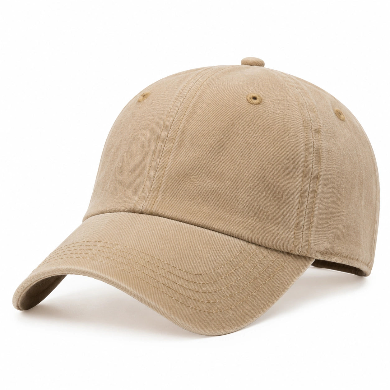 Baseballkappe Einheitsgröße aus Textilgewebe Beige für Freizeit mit gebogenem Schirm