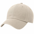 Baseballkappe Einheitsgröße aus Baumwolltwill Beige mit gebogenem Schirm für Alltag