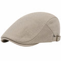 Flatcap Einheitsgröße aus Textil in Beige mit verstellbarem Riemen