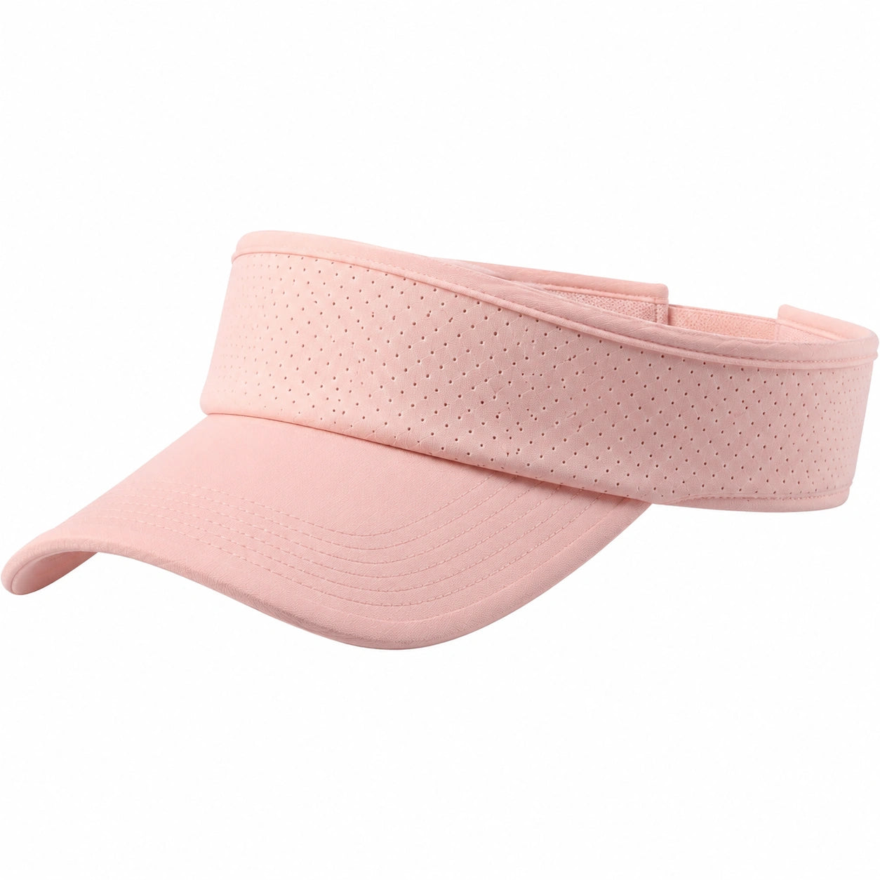 Sonnenvisier Einheitsgröße Rosa Textil mit gebogenem Schirm und verstellbarem Band