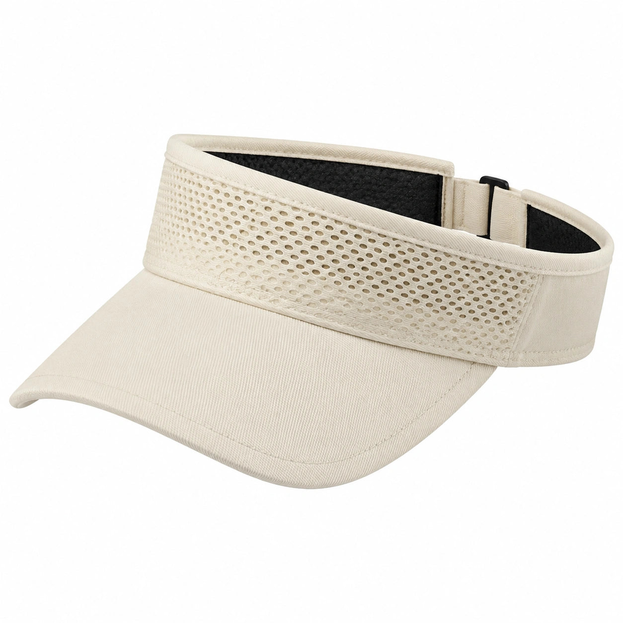 Visierkappe Einheitsgröße Beige aus Textil mit verstellbarem Meshband